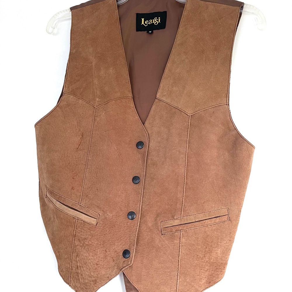 Vintage Learsi Suede Leather Western Style Vest